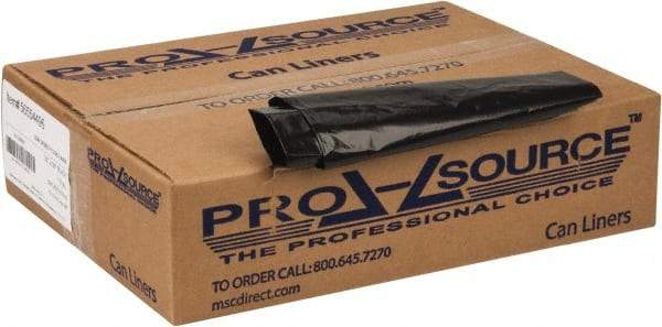 PRO-SOURCE - 1.25 mil Thick, Heavy-Duty Trash Bags - 33" Wide x 39" High, Black - Top Tool & Supply