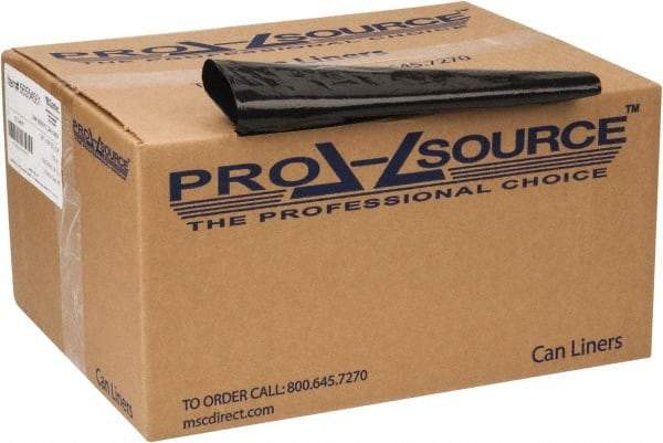 PRO-SOURCE - 1.65 mil Thick, Heavy-Duty Trash Bags - 38" Wide x 58" High, Black - Top Tool & Supply