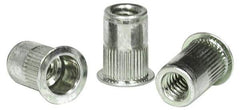 RivetKing - 0.13 to 0.225" Grip, Aluminum Standard Rivet Nut - Uncoated, Countersunk Head - Top Tool & Supply