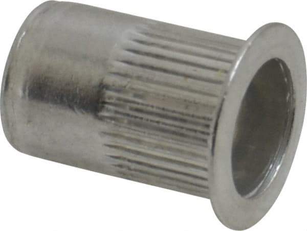 RivetKing - 0.02 to 0.13" Grip, Aluminum Standard Rivet Nut - Uncoated, Countersunk Head - Top Tool & Supply