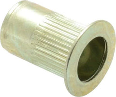 RivetKing - #10-24, 0.02 to 0.13" Grip, Steel Standard Rivet Nut - Zinc Yellow Dichromate Finish, Countersunk Head - Top Tool & Supply