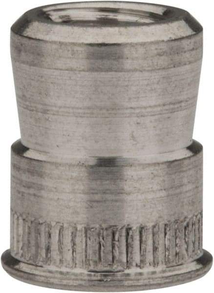 RivetKing - #10-32 UNC, Uncoated, Aluminum Knurled Rivet Nut Inserts - 0.297" to 0.302" Grip, 9/32" Drill Size - Top Tool & Supply