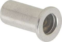 RivetKing - 1/4-20, 0.08 to 0.14" Grip, Aluminum Standard Rivet Nut - Uncoated, Drill Size Letter Q, Round Head - Top Tool & Supply