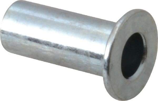 RivetKing - #10-32, 0.08 to 0.13" Grip, 1/4" Drill, Steel Standard Rivet Nut - Zinc Plated, Round Head - Top Tool & Supply