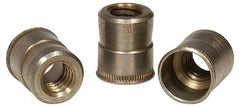 RivetKing - #6-32 UNC, Zinc-Plated, Steel Knurled Rivet Nut Inserts - 0.234" to 0.239" Grip, 7/32" Drill Size - Top Tool & Supply