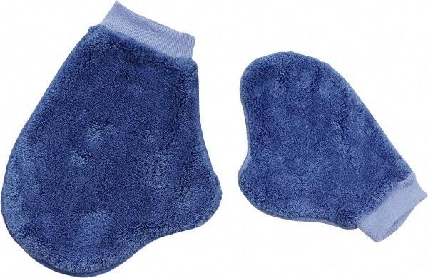 PRO-SOURCE - 9-1/2" Long Microfiber Cleaning & Dusting Mitt - Blue, for Dusting - Top Tool & Supply