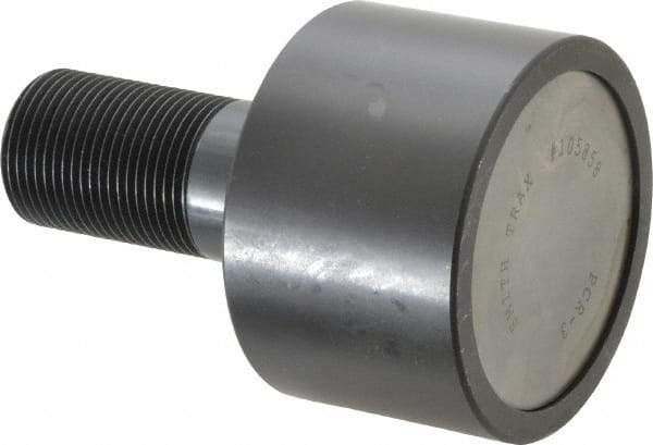 Accurate Bushing - 3" Roller Diam x 2" Width, 1-1/4" Stud Diam x 2-1/2" Length, Plain Load Roller - Steel, 1-3/4" Thread Length, 1-1/4-12 Thread, 14,300 Lb Dynamic Cap, 16,000 Lb Static Cap - Top Tool & Supply