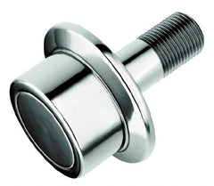 Accurate Bushing - 3-1/2" Roller Diam x 2" Width, 1-1/4" Stud Diam x 2-3/4" Length, Flanged Load Roller - Steel, 1-3/4" Thread Length, 1-1/4-12 Thread, 14,300 Lb Dynamic Cap, 16,000 Lb Static Cap - Top Tool & Supply