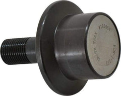 Accurate Bushing - 1-1/2" Roller Diam x 1-3/16" Width, 5/8" Stud Diam x 1-1/2" Length, Flanged Load Roller - Steel, 3/4" Thread Length, 5/8-18 Thread, 2,520 Lb Dynamic Cap, 1,370 Lb Static Cap - Top Tool & Supply