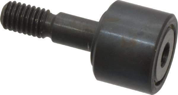 Made in USA - 1/2" Roller Diam x 3/8" Width, 3/16" Stud Diam x 5/8" Length, Stud Cam Follower - Steel, 1/4" Thread Length, 10-32 Thread, 544 Lb Dynamic Cap - Top Tool & Supply