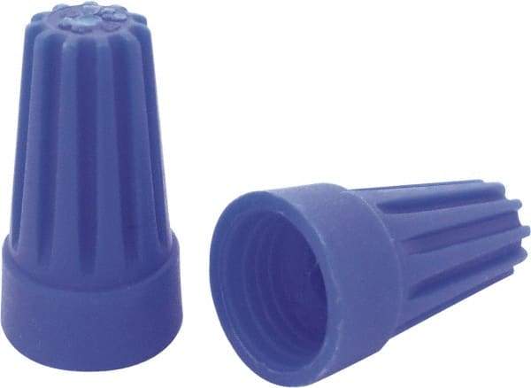 Ideal - 3, 20 to 3, 16 AWG, 300 Volt, Flame Retardant, Standard Twist on Wire Connector - Blue, 221°F - Top Tool & Supply