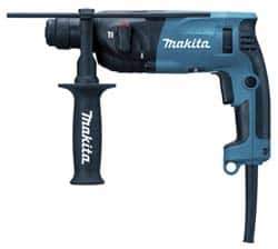 Makita - 110 Volt SDS Plus Chuck Electric Rotary Hammer - 0 to 5,000 BPM, 0 to 1,500 RPM, Reversible - Top Tool & Supply