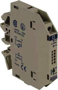 Schneider Electric - 10.5 Milliamp, NC Configuration, Interface Relay Module - DIN Rail Mount, 23 to 131°F, 48 VDC - Top Tool & Supply