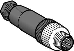 Telemecanique Sensors - 3 Amp, M12 5 Pin Male Straight Field Attachable Connector Sensor and Receptacle - 30 VAC, 36 VDC, IP67 Ingress Rating - Top Tool & Supply