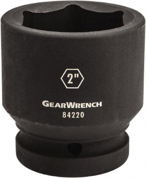 GearWrench - 1" Drive 4-1/2" Standard Impact Socket - 6 Points, 4-21/29" OAL - Top Tool & Supply