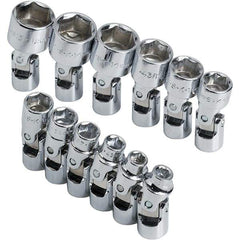 SK - 1/4" Drive Standard Socket Set - 5 to 15mm, Metric Measurement Standard - Top Tool & Supply