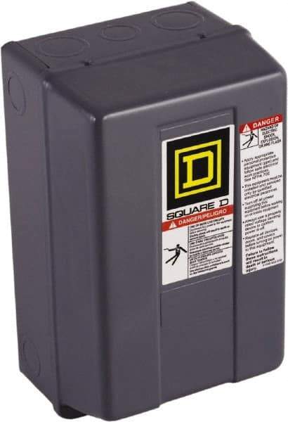 Square D - 1 NEMA Rated, 4 Pole, Electrically Held Lighting Contactor - 30 A (Tungsten), 208 VAC at 60 Hz - Top Tool & Supply