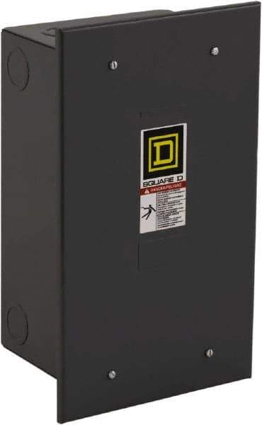 Square D - 1 NEMA Rated, 8 Pole, Mechanically Held Lighting Contactor - 20 A (Tungsten), 30 A (Fluorescent), 110 VAC at 50 Hz, 120 VAC at 60 Hz, 8NO Contact Configuration - Top Tool & Supply