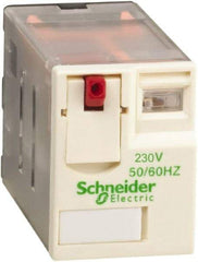 Schneider Electric - 3,000 VA Power Rating, Electromechanical Plug-in General Purpose Relay - 12 Amp at 250/277 VAC & 28 VDC, 6 Amp at 250 VAC & 28 VDC, 2CO, 230 VAC at 50/60 Hz - Top Tool & Supply