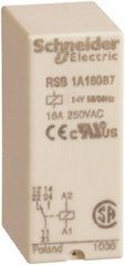 Schneider Electric - 4,000 VA Power Rating, Electromechanical Plug-in General Purpose Relay - 16 Amp at 250 VAC & 28 VDC, 1CO, 24 VAC - Top Tool & Supply