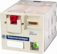 Schneider Electric - 3,750 VA Power Rating, Electromechanical Plug-in General Purpose Relay - 15 Amp at 250 VAC & 28 VDC, 3CO, 48 VDC - Top Tool & Supply