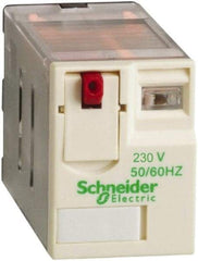 Schneider Electric - 3,750 VA Power Rating, Electromechanical Plug-in General Purpose Relay - 15 Amp at 250 VAC & 28 VDC, 2CO, 230 VAC - Top Tool & Supply