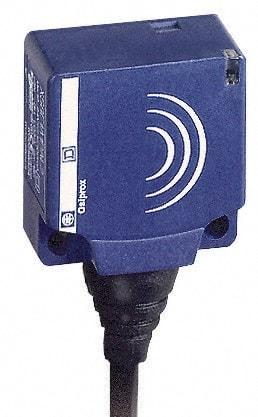 Telemecanique Sensors - NPN, PNP, NC, Flat, Inductive Proximity Sensor - 2 Wires, IP68, 12 to 24 VDC, 26mm Wide - Top Tool & Supply