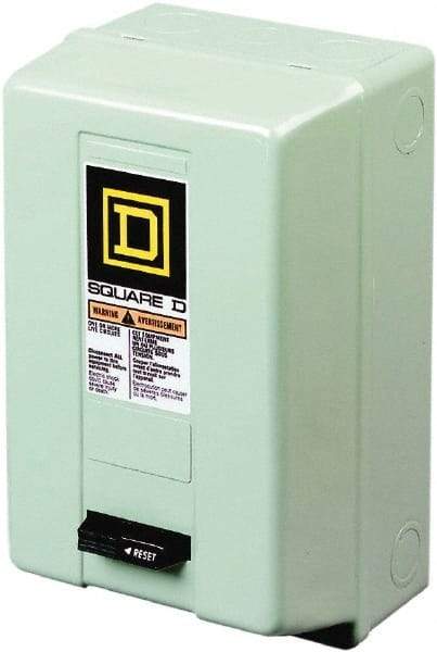 Square D - 3 Pole, 220 Coil VAC at 50 Hz, 240 Coil VAC at 60 Hz, 90 Amp NEMA Contactor - NEMA 1 Enclosure, 50 Hz at 220 VAC and 60 Hz at 240 VAC - Top Tool & Supply