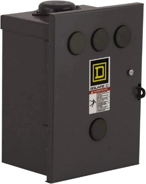 Square D - 3R NEMA Rated, 3 Pole, Electrically Held Lighting Contactor - 100 A (Tungsten), 110 VAC at 50 Hz, 120 VAC at 60 Hz - Top Tool & Supply