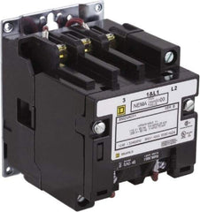 Square D - 2 Pole, 220 Coil VAC at 50 Hz, 240 Coil VAC at 60 Hz, 9 Amp NEMA Contactor - Open Enclosure, 50 Hz at 220 VAC and 60 Hz at 240 VAC - Top Tool & Supply