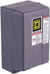 Square D - 3 Pole, 220 Coil VAC at 50 Hz, 240 Coil VAC at 60 Hz, 27 Amp NEMA Contactor - NEMA 1 Enclosure, 50 Hz at 220 VAC and 60 Hz at 240 VAC - Top Tool & Supply