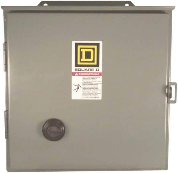 Square D - 110 Coil VAC at 50 Hz, 120 Coil VAC at 60 Hz, 18 Amp, Reversible Enclosed Enclosure NEMA Motor Starter - 3 Phase hp: 3 at 200 VAC, 3 at 230 VAC, 5 at 460 VAC, 5 at 575 VAC, 12 Enclosure Rating - Top Tool & Supply