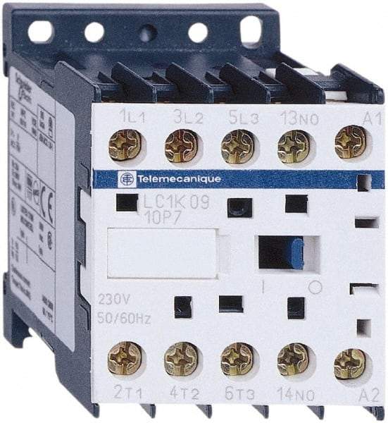 Schneider Electric - 3 Pole, 230 Coil VAC at 50/60 Hz, 16 Amp at 690 VAC, 20 Amp at 440 VAC and 9 Amp at 440 VAC, IEC Contactor - CSA, RoHS Compliant, UL Listed - Top Tool & Supply