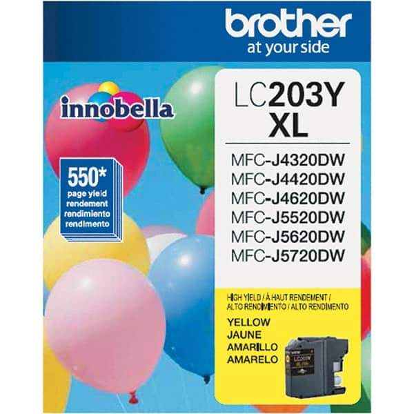 Brother - Yellow Ink Cartridge - Use with Brother MFC-J460DW, J480DW, J485DW, J680DW, J880DW, J885DW, J4320DW, J4420DW, J4620DW, J5520DW, J5620DW, J5720DW - Top Tool & Supply