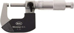 Mahr - 100 to 125mm Range, 0.01mm Graduation, Mechanical Outside Micrometer - Ratchet Stop Thimble - Top Tool & Supply