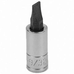 SK - Screwdriver & Drag Link Sockets - 3/8"DR 9/32" CHRM SLOTTED SCRDRVR SCKT BIT - Top Tool & Supply