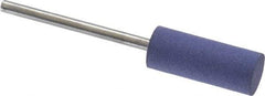 Value Collection - 8mm Max Diam x 20mm Long, Cylinder, Rubberized Point - Very Fine Grade, Ceramic, Mounted - Top Tool & Supply