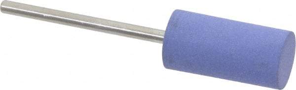 Value Collection - 10mm Max Diam x 20mm Long, Cylinder, Rubberized Point - Very Fine Grade, Ceramic, Mounted - Top Tool & Supply