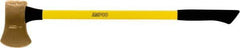 Ampco - 6 Lb Head Single Bit Axe - 36" OAL, 5" Long Blade, 36" Long Handle, Fiberglass Cushion Grip Handle, 8" Long Head - Top Tool & Supply