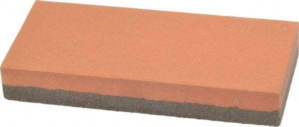 Norton - 4" Long x 1-3/4" Wide x 5/8" Thick, Aluminum Oxide Sharpening Stone - Rectangle, Coarse, Fine Grade - Top Tool & Supply