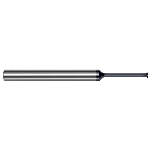 Back Deburring Mill - 0.0280″ Head Diameter × 0.1250″ (1/8″) Neck Length × 45° per side Carbide Back Deburring Mill, 3 Flutes, AlTiN Coated - Exact Industrial Supply