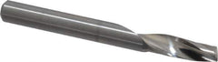 Onsrud - 1/4" Cutting Diam x 3/4" Length of Cut, 1 Flute, Upcut Spiral Router Bit - Uncoated, Right Hand Cut, Solid Carbide, 2-1/2" OAL x 1/4" Shank Diam, Single Edge, 21° Helix Angle - Top Tool & Supply