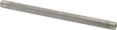 Merit Brass - 1/8" Pipe, 6" Long, Aluminum Pipe Nipple - Grade 6061, Threaded - Top Tool & Supply