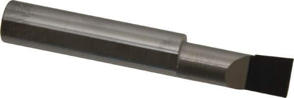 Accupro - 0.36" Min Bore Diam, 0.9" Max Bore Depth, 3/8 Shank Diam, Corner Radius Boring Bar - 0.005 to 0.008" Corner Radius, Right Hand Cut, Solid Carbide, Bright Finish - Exact Industrial Supply