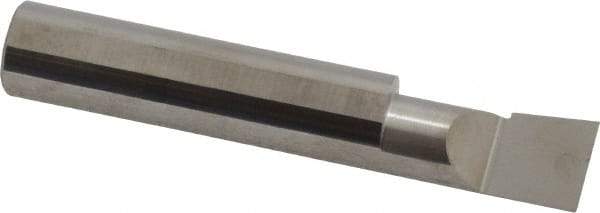 Accupro - 0.49" Min Bore Diam, 1" Max Bore Depth, 1/2 Shank Diam, Corner Radius Boring Bar - 0.005 to 0.008" Corner Radius, Right Hand Cut, Solid Carbide, Bright Finish - Exact Industrial Supply