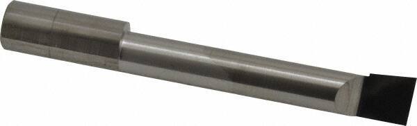 Accupro - 0.49" Min Bore Diam, 2-3/4" Max Bore Depth, 1/2 Shank Diam, Corner Radius Boring Bar - 0.005 to 0.008" Corner Radius, Right Hand Cut, Solid Carbide, Bright Finish - Exact Industrial Supply