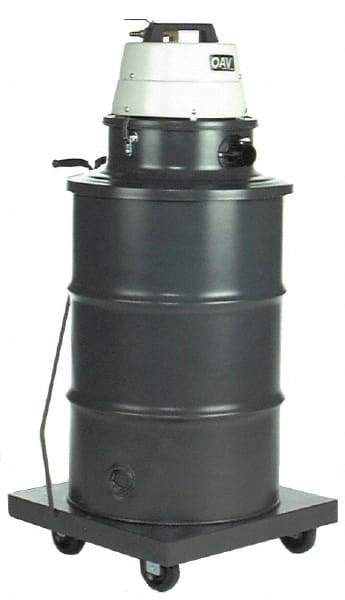 Minuteman - 55 Gal Steel Tank, Air Powered Pneumatic Canister Wet/Dry Vacuum - Accessories Included - Top Tool & Supply