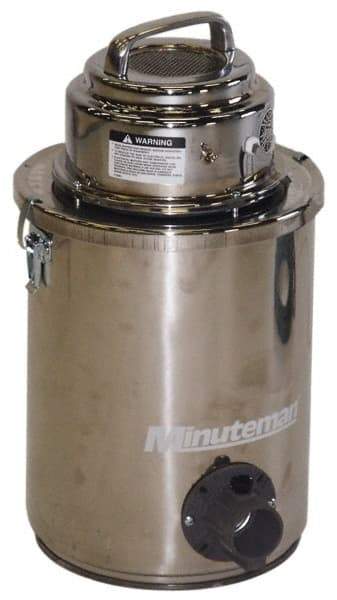 Minuteman - 6 Gal, Stainless Steel Tank, Dry, Mercury Vacuum Cleaner - 1.25 hp, 7.9 Amps - Top Tool & Supply