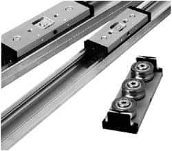 Pacific Bearing - 720mm OAL x 30mm Overall Width x 16mm Overall Height Self Lubricated Linear Guide Systems - 60mm Between Holes, 225 Lb. Capacity - Top Tool & Supply