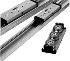 Pacific Bearing - 720mm OAL x 30mm Overall Width x 16mm Overall Height Self Lubricated Linear Guide Systems - 60mm Between Holes, 225 Lb. Capacity - Top Tool & Supply